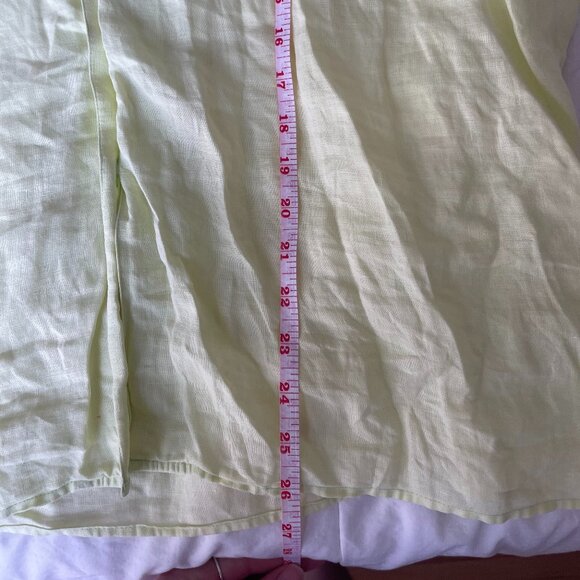 100% Linen Limoncello L.L. Bean Summer Blouse Size XL - Picture 6 of 7